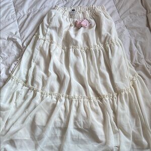 SHEIN Cream Maxi Skirt. *never worn*